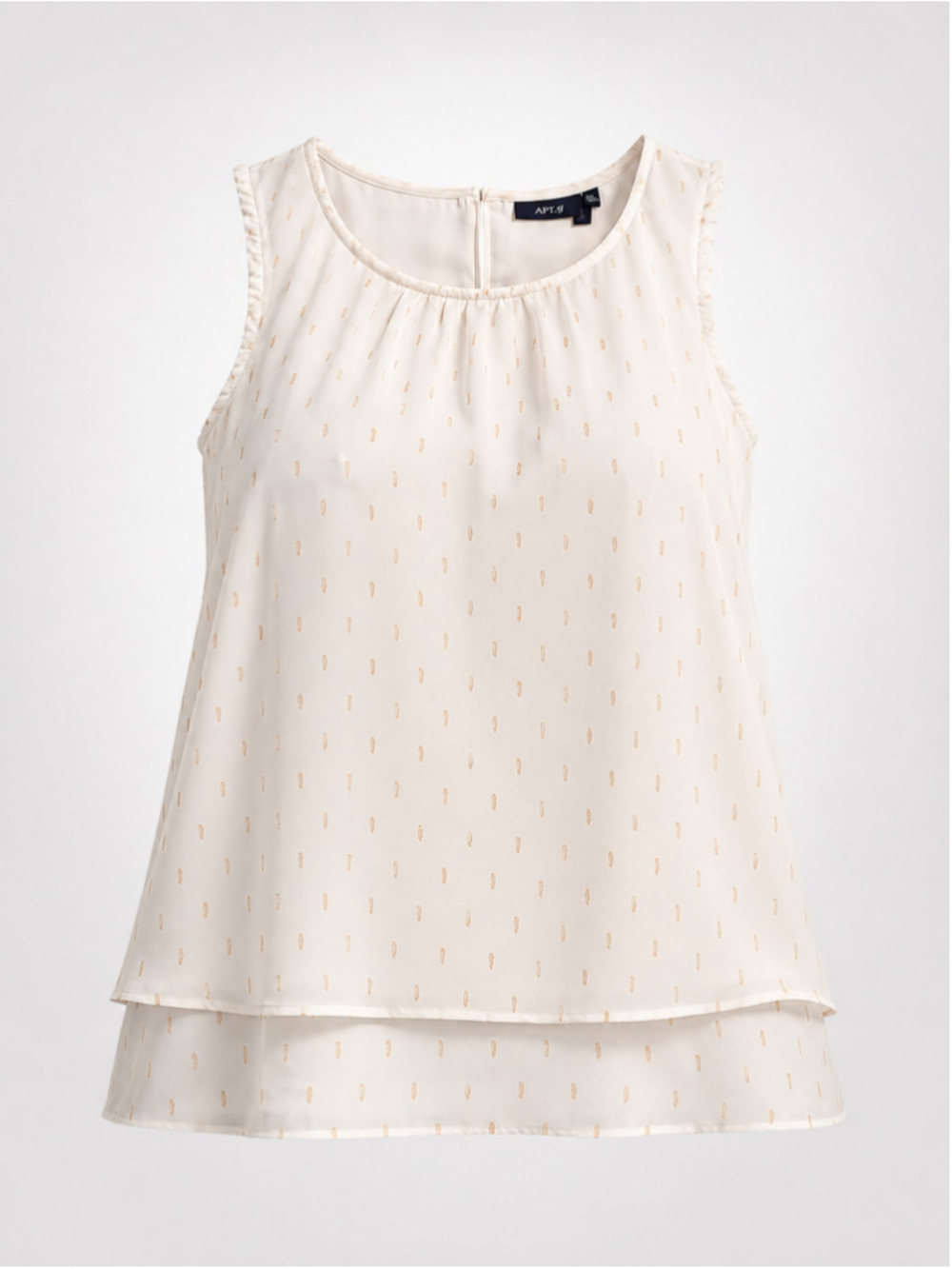 Women's Apt. 9 Sleeveless Blouse, Size M, White and Gold
285